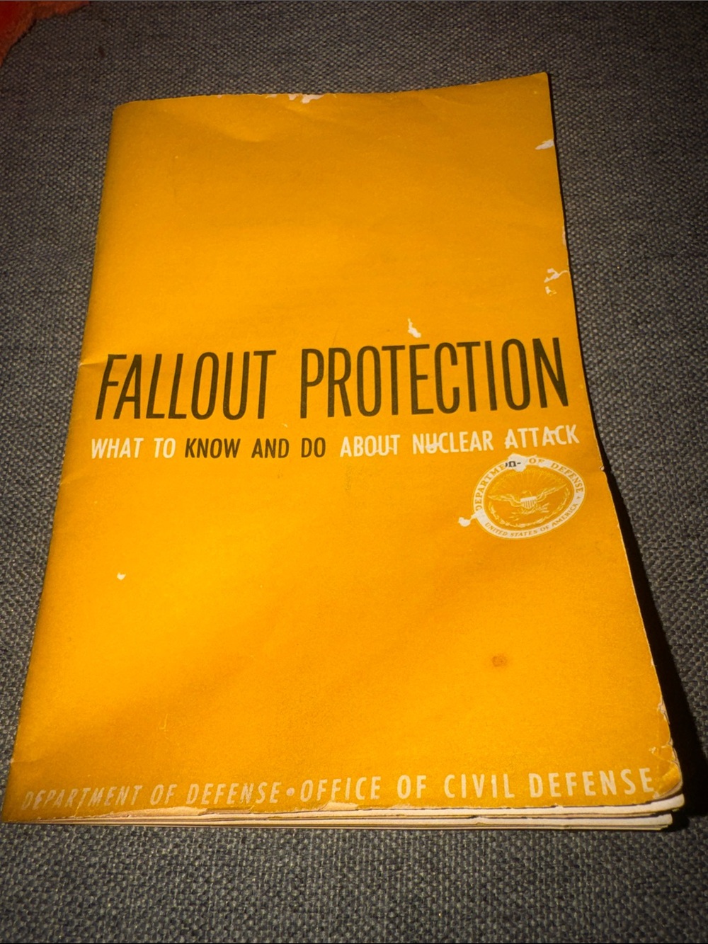 Original 1961 "Fallout Protection" Cold War Civil Defense Manual | Department of